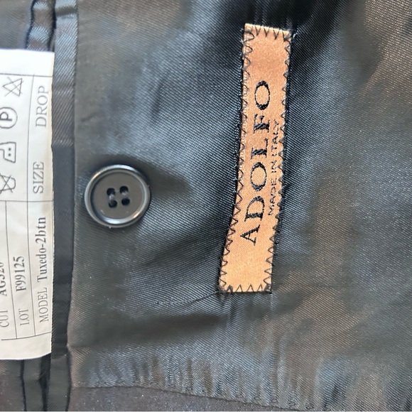 Adolfo Made in Italy Men’s Black Tuxedo Stlye  Coat

Size 44RE - Picture 7 of 8